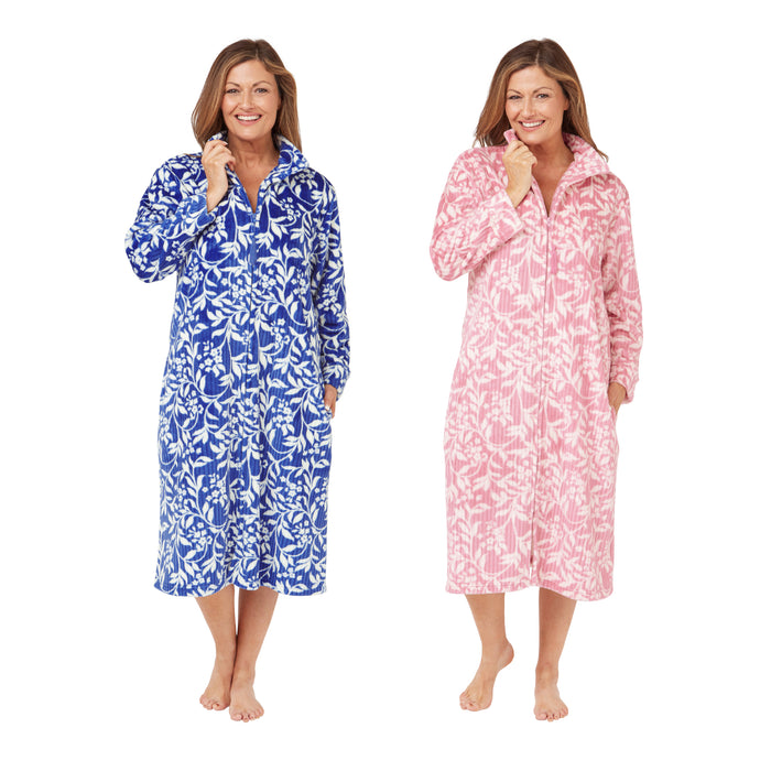 Long-sleeved fleece dressing gown - Louis Féraud A chic and ultra  comfortable model !